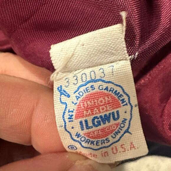 Vintage 80s 90s Union Made Navy Blue Linen Blend Classic Heritage Preppy Blazer - Picture 8 of 9